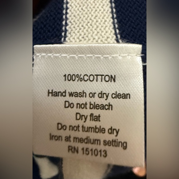 NWT Haley and the Hound Navy and Cream stripe long sleeve sweater dress Large - Picture 11 of 11